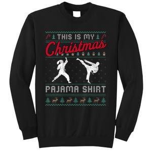 This Is My Christmas Pajama Taekwondo Ugly Funny Sweatshirt