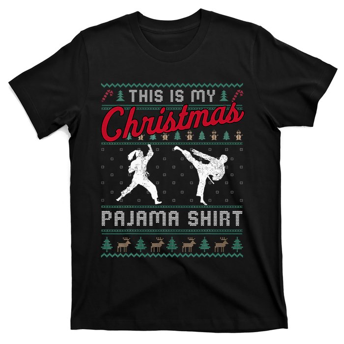 This Is My Christmas Pajama Taekwondo Ugly Funny T-Shirt