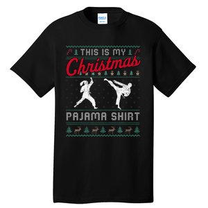 This Is My Christmas Pajama Taekwondo Ugly Funny Tall T-Shirt