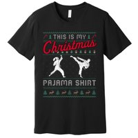 This Is My Christmas Pajama Taekwondo Ugly Funny Premium T-Shirt