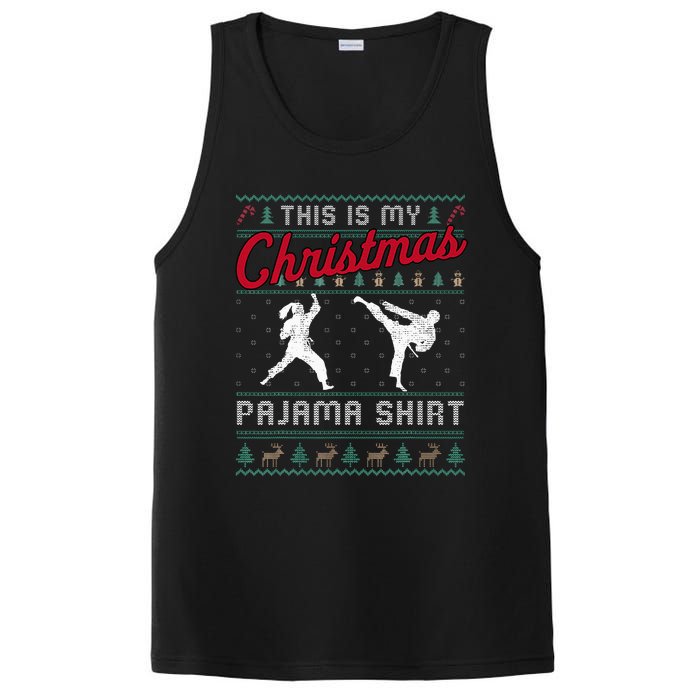 This Is My Christmas Pajama Taekwondo Ugly Funny PosiCharge Competitor Tank