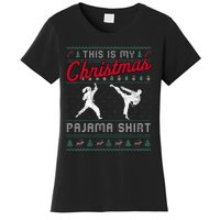 This Is My Christmas Pajama Taekwondo Ugly Funny Women's T-Shirt