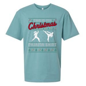 This Is My Christmas Pajama Taekwondo Ugly Funny Sueded Cloud Jersey T-Shirt