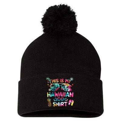 This Is My Hawaiian summer vacation Pom Pom 12in Knit Beanie