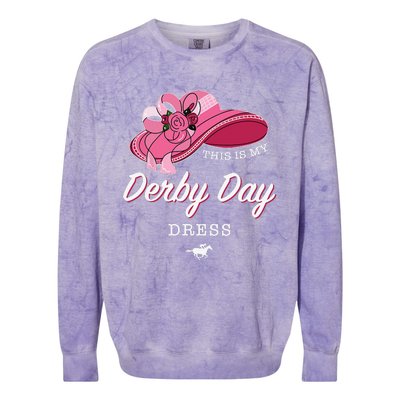 This is my Derby Day Dress Horse Racing Funny Derby Day Colorblast Crewneck Sweatshirt