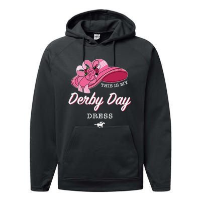 This is my Derby Day Dress Horse Racing Funny Derby Day Performance Fleece Hoodie