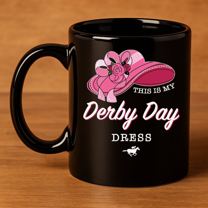 This is my Derby Day Dress Horse Racing Funny Derby Day 11oz C Handle Ceramic Mug