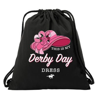 This is my Derby Day Dress Horse Racing Funny Derby Day Drawstring Bag