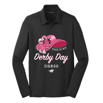 This is my Derby Day Dress Horse Racing Funny Derby Day Silk Touch Performance Long Sleeve Polo