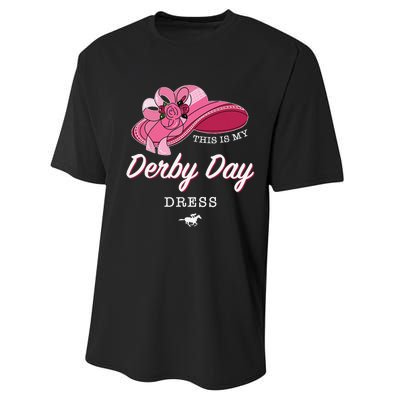 This is my Derby Day Dress Horse Racing Funny Derby Day Performance Sprint T-Shirt