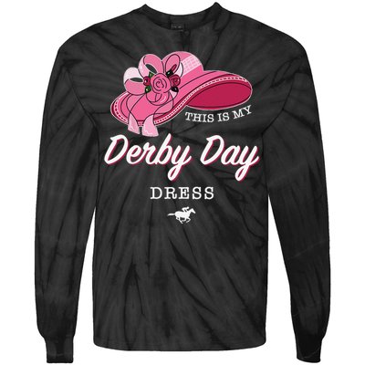 This is my Derby Day Dress Horse Racing Funny Derby Day Tie-Dye Long Sleeve Shirt