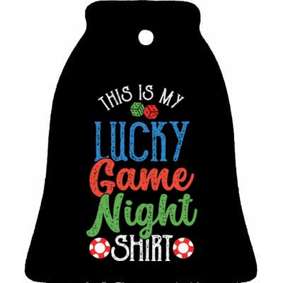 This Is My Lucky Game Night Outfit | Poker Casino | Gambling Ceramic Bell Ornament