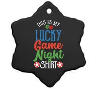 This Is My Lucky Game Night Outfit | Poker Casino | Gambling Ceramic Star Ornament