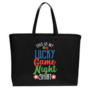 This Is My Lucky Game Night Outfit | Poker Casino | Gambling Cotton Canvas Jumbo Tote