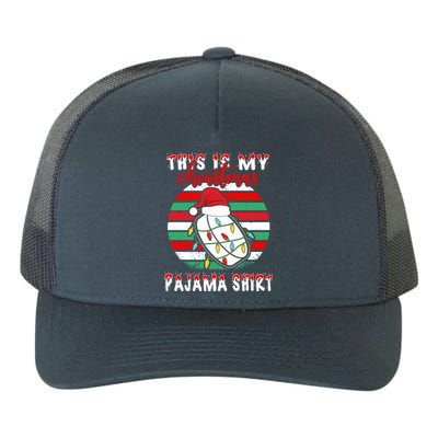 This Is My Christmas Pajama Ice Hockey Santa Hat Xmas Lights Meaningful Gift Yupoong Adult 5-Panel Trucker Hat