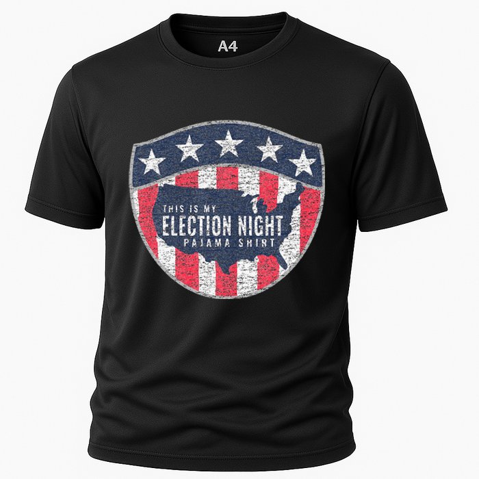 This Is My Election Night Pajama Us Flag Graphic Cooling Performance Crew T-Shirt