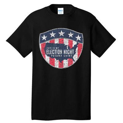 This Is My Election Night Pajama Us Flag Graphic Tall T-Shirt