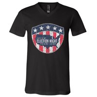 This Is My Election Night Pajama Us Flag Graphic V-Neck T-Shirt