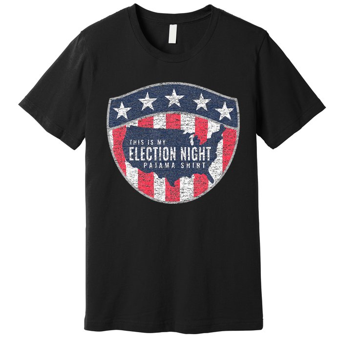 This Is My Election Night Pajama Us Flag Graphic Premium T-Shirt