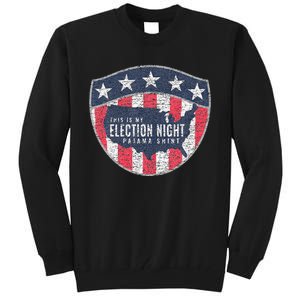 This Is My Election Night Pajama Us Flag Graphic Tall Sweatshirt