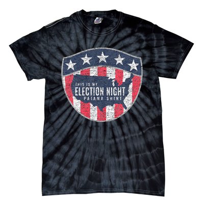 This Is My Election Night Pajama Us Flag Graphic Tie-Dye T-Shirt