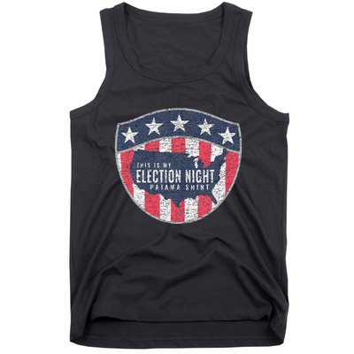 This Is My Election Night Pajama Us Flag Graphic Tank Top