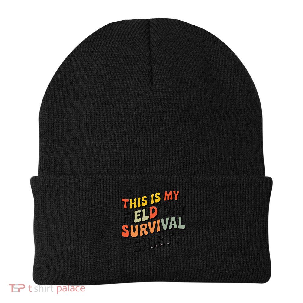 This Is My Field Day Survival School Teacher Student Funny Beanie