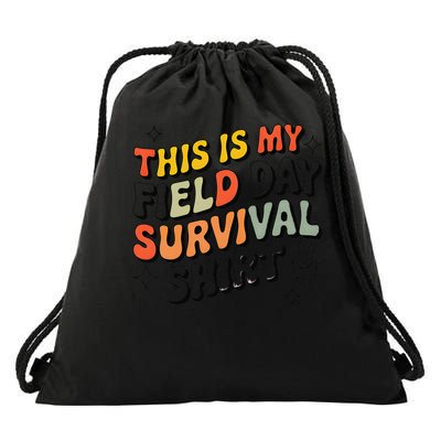 This Is My Field Day Survival School Teacher Student Funny Drawstring Bag