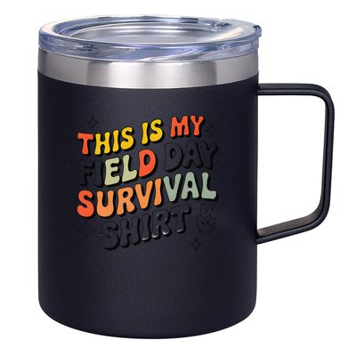 This Is My Field Day Survival School Teacher Student Funny 12oz Stainless Steel Coffee Mug