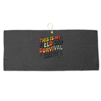 This Is My Field Day Survival School Teacher Student Funny Large Microfiber Waffle Golf Towel