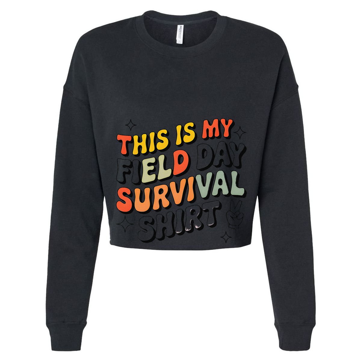 This Is My Field Day Survival School Teacher Student Funny Women's Crop Top Tee