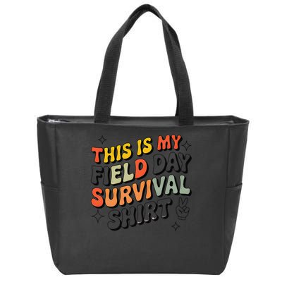 This Is My Field Day Survival School Teacher Student Funny Zip Tote Bag