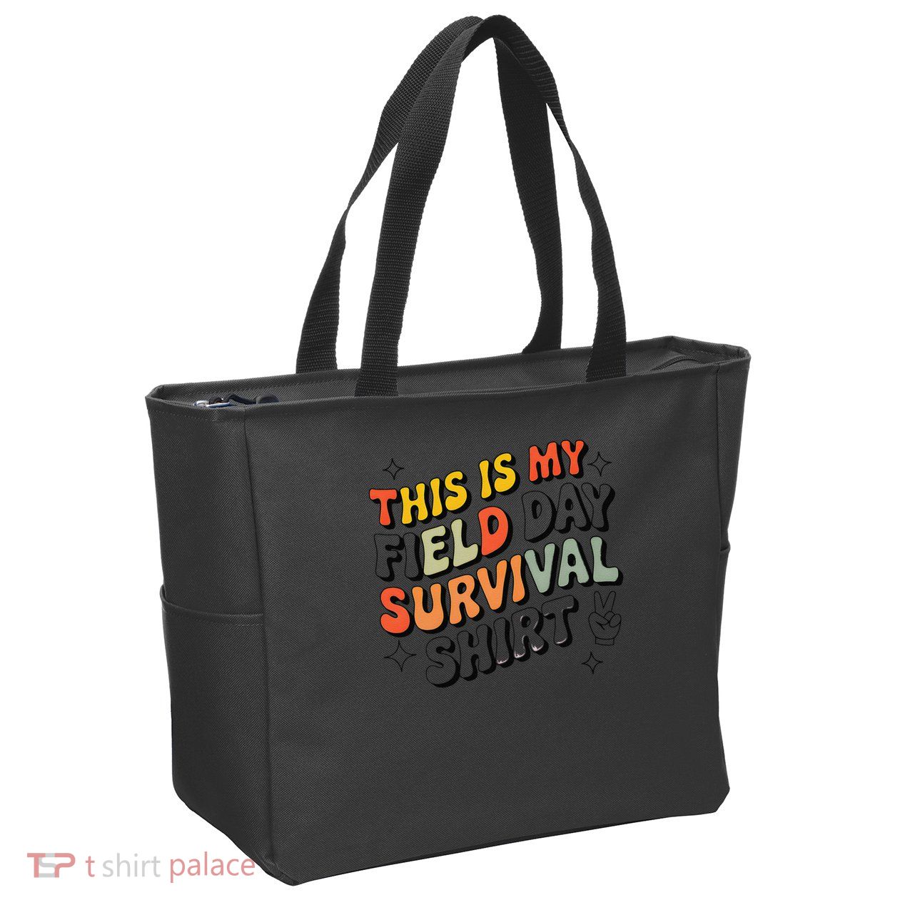 This Is My Field Day Survival School Teacher Student Funny Zip Tote Bag