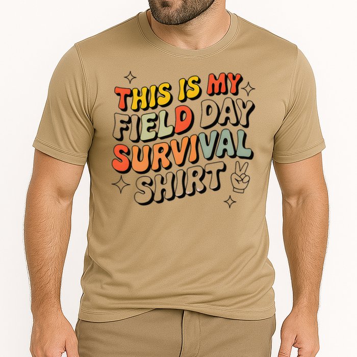 This Is My Field Day Survival School Teacher Student Funny Cooling Performance Crew T-Shirt