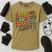 This Is My Field Day Survival School Teacher Student Funny Cooling Performance Crew T-Shirt
