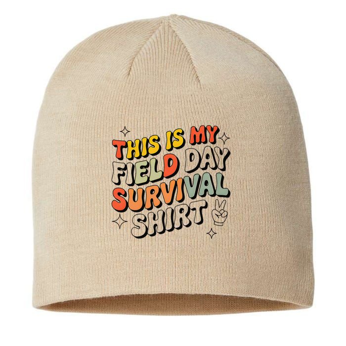 This Is My Field Day Survival School Teacher Student Funny Sustainable Beanie