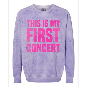 This Is My First Concert Music Event Colorblast Crewneck Sweatshirt