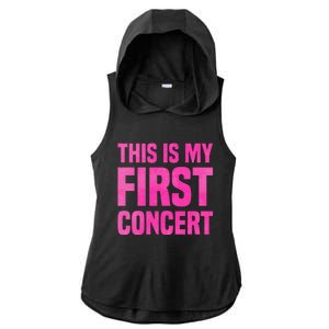 This Is My First Concert Music Event Ladies PosiCharge Tri-Blend Wicking Draft Hoodie Tank