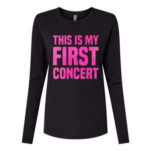 This Is My First Concert Music Event Womens Cotton Relaxed Long Sleeve T-Shirt