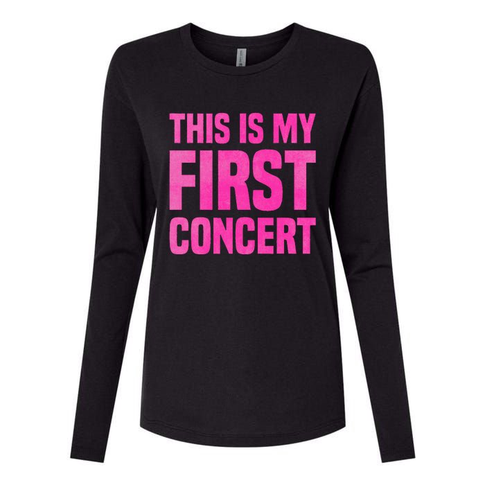 This Is My First Concert Music Event Womens Cotton Relaxed Long Sleeve T-Shirt