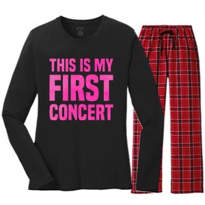 This Is My First Concert Music Event Women's Long Sleeve Flannel Pajama Set 