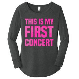 This Is My First Concert Music Event Women's Perfect Tri Tunic Long Sleeve Shirt