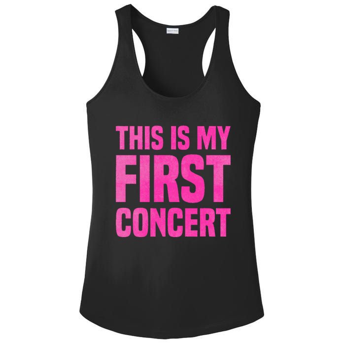 This Is My First Concert Music Event Ladies PosiCharge Competitor Racerback Tank