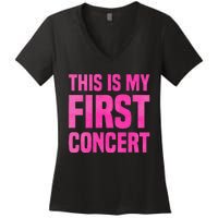 This Is My First Concert Music Event Women's V-Neck T-Shirt