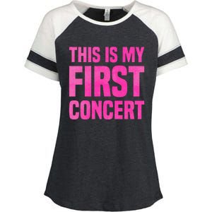 This Is My First Concert Music Event Enza Ladies Jersey Colorblock Tee