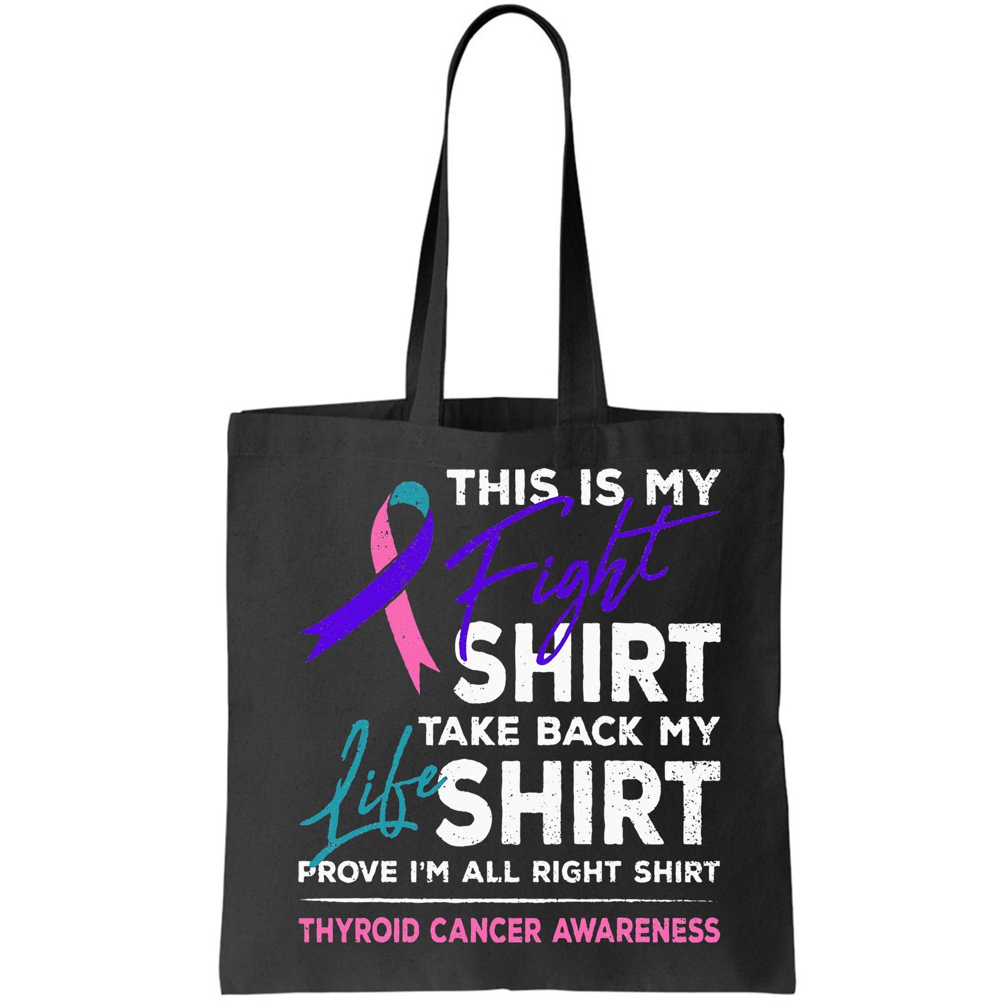 This Is My Fight Thyroid Cancer Awareness Ribbon Gift Bag