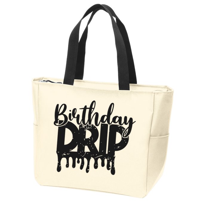 This Is My Birthday Drip Zip Tote Bag