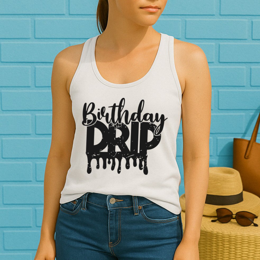 This Is My Birthday Drip Womens Tank Top