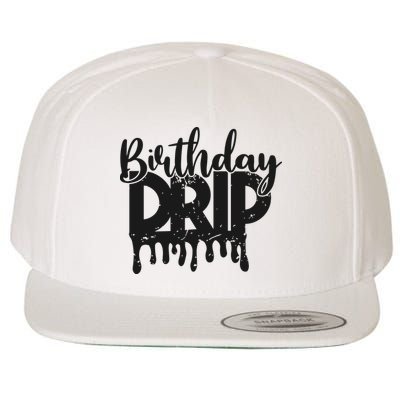 This Is My Birthday Drip Wool Snapback Cap