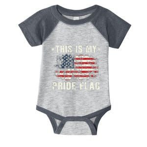 This Is My Pride Flag USA American 4th of July Patriotic Infant Baby Jersey Bodysuit